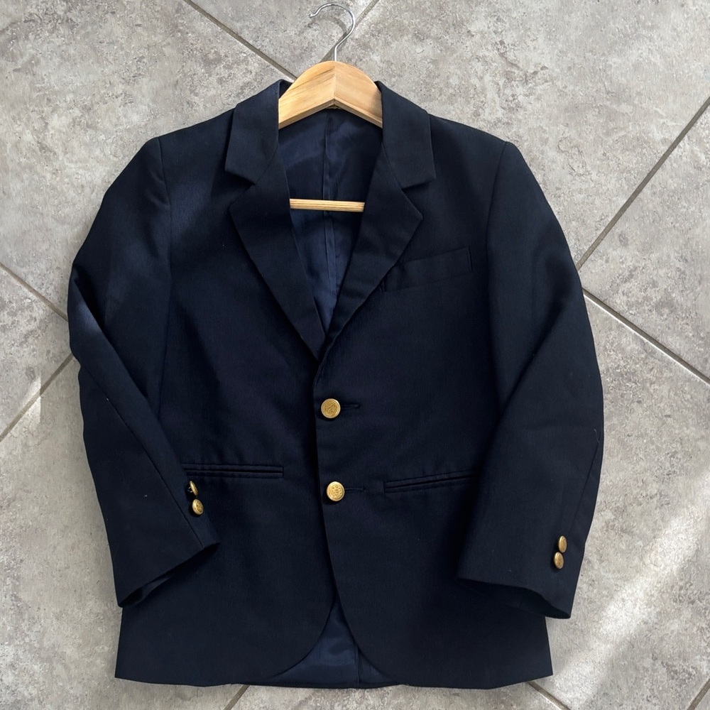 Classic Boys Blazer with Gold Buttons-Size 10R
